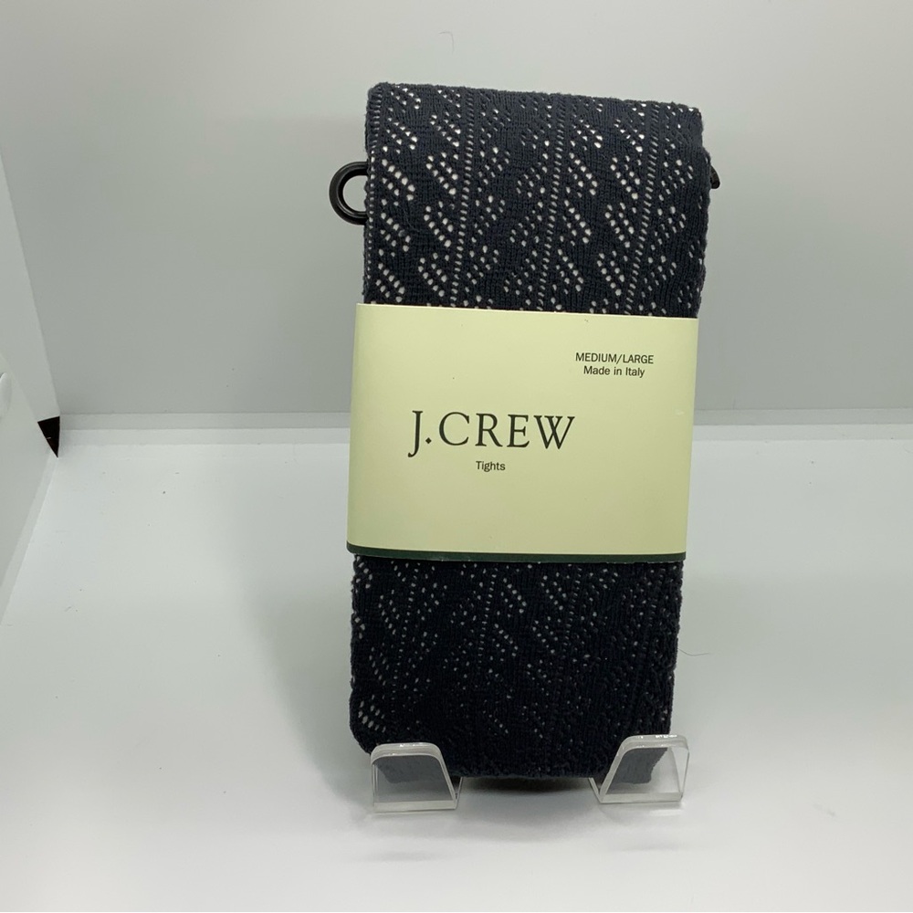 J.Crew Navy Lace Patterned Tights